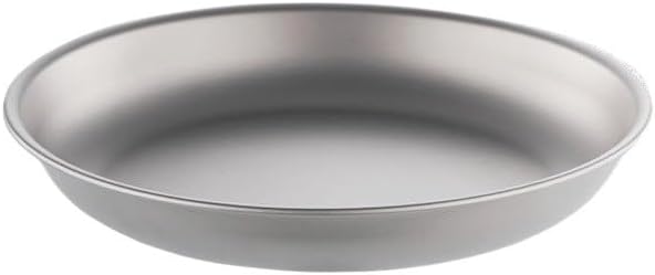 Pure Titanium Dinner Plate, Portable Tableware Suitable For Outdoor Camping, Travel Or Home Use(Large)