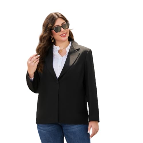 Single Button Oversized Blazer for Women Plus Size Boyfriend Blazers Casual and Stylish Plus Size