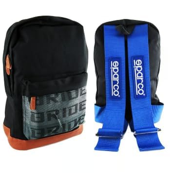 Bride Racing Backpack with Blue Sparco Adjustable Racing Harness Shoulder Straps Attractive Sporty Look Bag pack (1PC).-image-43