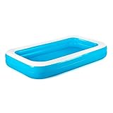  Acan Bestway - Piscina Hinchable Rectangular Familiar 305 x 183 x 46 cm, Piscina Inflable 850 litros, Paredes extragruesas, Exterior, jardín, Patio, fácil de Montar, Azul
