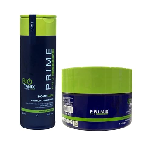 PRIME PRO EXTREME BIO TANIX Brazilian Protein Home Care Premium Conditioner+Mask For Chemically Treated Hair Lotus + Protein Hair Care For Women/Men