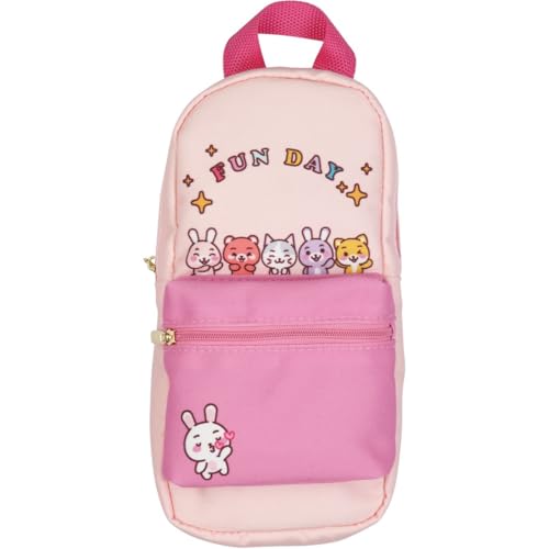 Estojo Duplo, Contact, Kawaii, Mochilinha, Fun Day, Lona