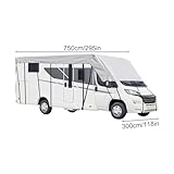 RV-Abdeckung, Schutzplane aus Canvas, UV- und Wetterfest, Wind- und Sonnenschutz, Für Camping, Outdoor, Wohnmobile, LKW, Anhänger, Winter, Stellplätze