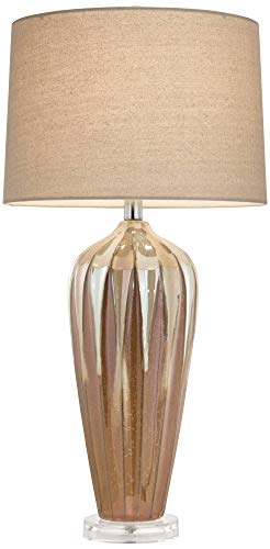 Lámpara de Mesa de Noche de Cerámica con Pantalla Beige 28.25" miniatura 6