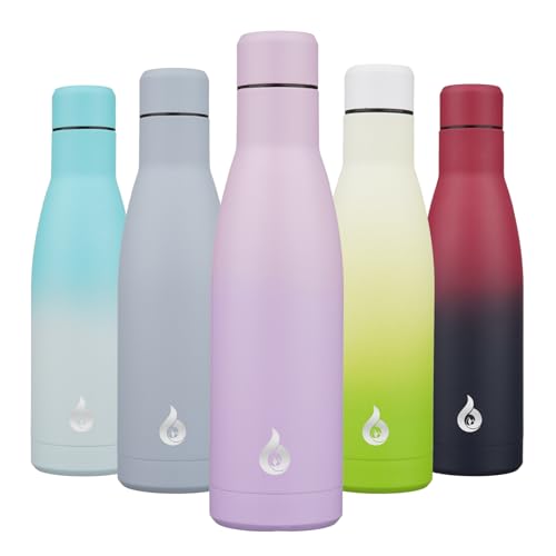 Image of BJPKPK Insulated Water Bottle 17oz Stainless Steel Water Bottles Dishwasher Safe Reusable Metal Thermal Cold and Hot,Dreamy Purple