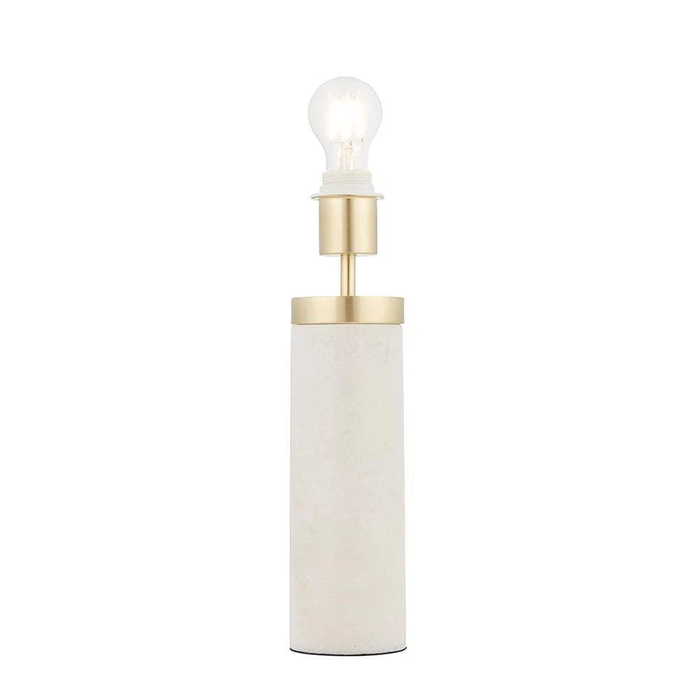 Endon 72887 Blanca One Light Table Lamp In Marble And Brushed Brass Effect - Base Only