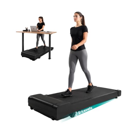 Image of Fitkit by Cult Walking Pad Neo (BLDC 3.5HP Peak Power) Compact Under Desk Motorised Treadmill | Max Weight: 120kg | LED Display & 2-Level Inclination | Home use with Remote Control (Black)