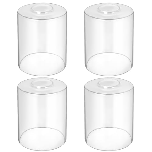 Image of 4 Pack Glass Lamp shade for Bathroom Vanity Light, Glass Pendant Llight Cover Replacement for Light Fixture Wall Sconce Light Table Lamp Chandelier