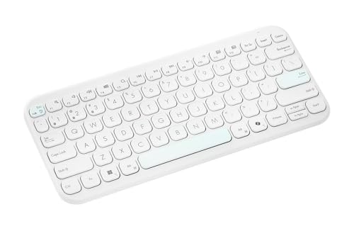 ASUS KW100 Marshmallow – Clavier sans Fil Compact Bluetooth - AZERTY - Blanc