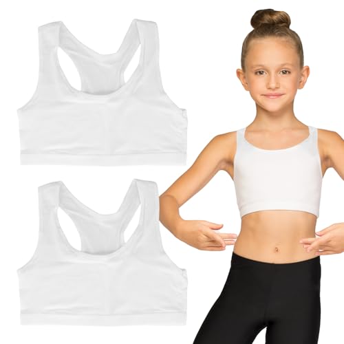 Husalsea 2 Stück Kinder BH Bustier MäDchen Sport Baumwolle FüR...