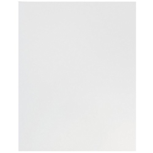 Jam Paper Laminated Two Pocket Glossy School Folders - Letter Size - High Gloss White - Bulk 50/Box #TOP7