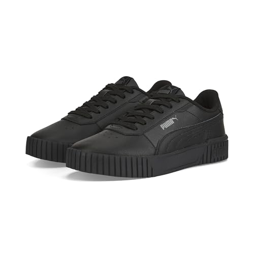 Image of Puma Womens Carina 2.0 Black-Black-Dark Shadow Sneaker - 5 UK (38584901)