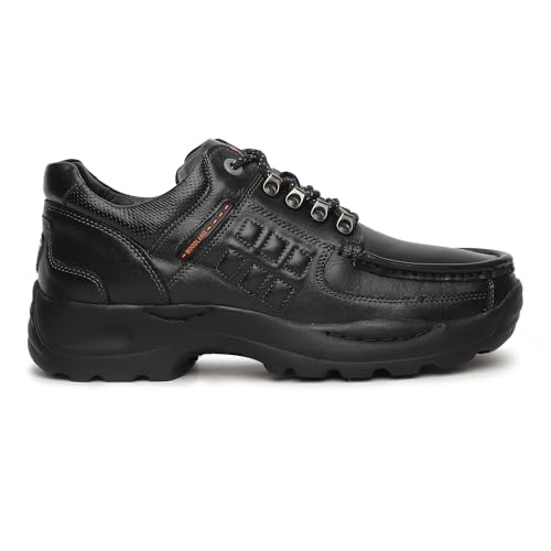 Image of Woodland Black Casual Shoes - Premium Stylish Trendy Fashion Footwear, Comfortable & Durable Design, Perfect, Casual Outings, Office, Lightweight Shoes