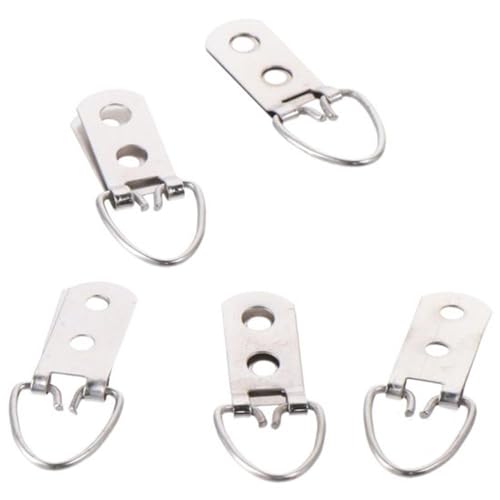 Image of 100Pcs D-Ring Heavy Duty Picture Hangers with 200 PCS Screws for Hanging Picture Frames, Mirrors, Picture