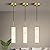 LMQNINE Natural Alabaster Pendant Lights for Kitchen Island White Marble Long Tube Chandelier Modern Gold Ceiling Light Fixtures for Bedroom Dining Room Table Living Room Hallway(S-3Pack)