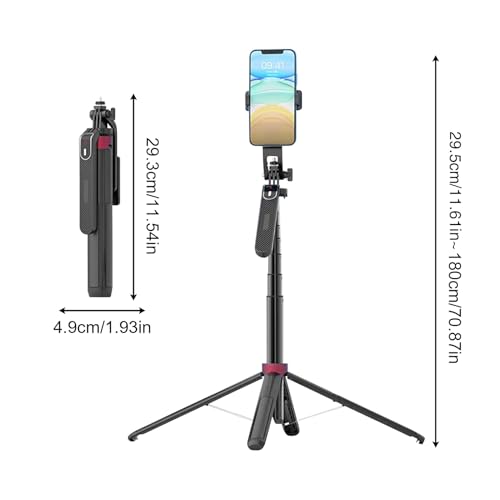 Perche à caméra et perche à selfie compacte avec support rotatif anti-vibration - 6