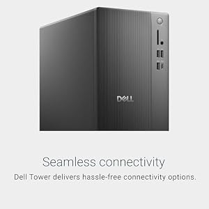 Dell Tower ECT1250 Desktop Computer - Series 2 Intel Core Ultra 7-265F Processor, 32GB DDR5 RAM, 1TB NVMe SSD, NVIDIA GeForce RTX 4060 8GB GDDR6, Wired Keyboard and Mouse, Windows 11 Pro, Black — photo 3 of 6