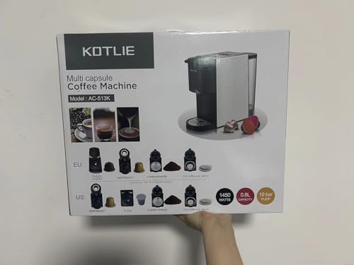 KOTLIE Máquina de Café Expresso 4 em 1, Ajuste O Volume Livremente, Cafeteira de Dose Única para Nes