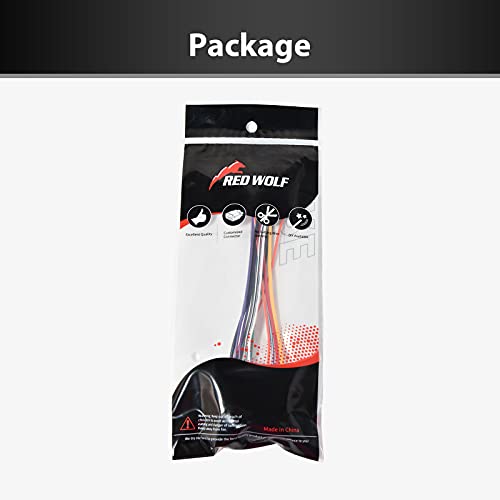 Red Wolf Add Amp Amplifier Subwoofer Speaker Wiring T-Harness Radio Stereo Plug Connector Compatible With Toyota 2018-2022 Camry Rav4 Tacoma Corolla Non-Jbl System #TOP6