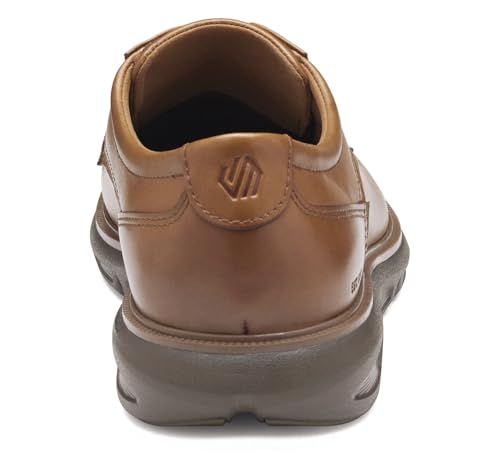 Johnston & Murphy Men's Arnett Plain Toe Lace-Up Oxford, Tan Full Grain, 10 M3