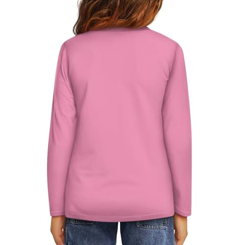 Image of Girls Basic Tee Shirts Outdoor Long Sleeve Shirt Winter Clothes Size 3-16 Top Fall Clothes Gift for Holiday