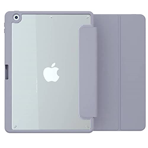 Smart Case For iPad 10.2" 9th/8th/7th Generation 2021/2020/2019 with Auto Wake/Sleep Shockproof Transparent Back Shell tablet cover (Gray) - Image 2