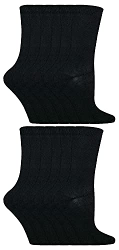 Kids Cotton Solid School Socks | 12 Pair Crew Casual Dress Socks | Boys & Girls