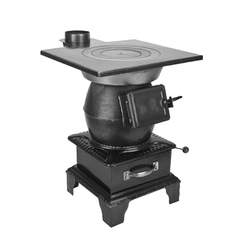 YXLUJYY Pure Cast Iron Carbon Fire, Wood Burning Stove, View