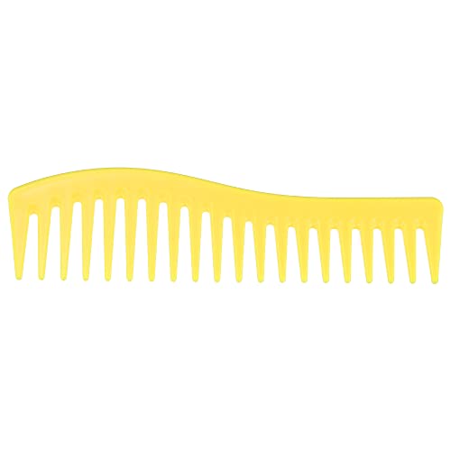 VOCOSTE Wide Tooth Hair Comb, All Purpose Detangling Plastic, Yellow