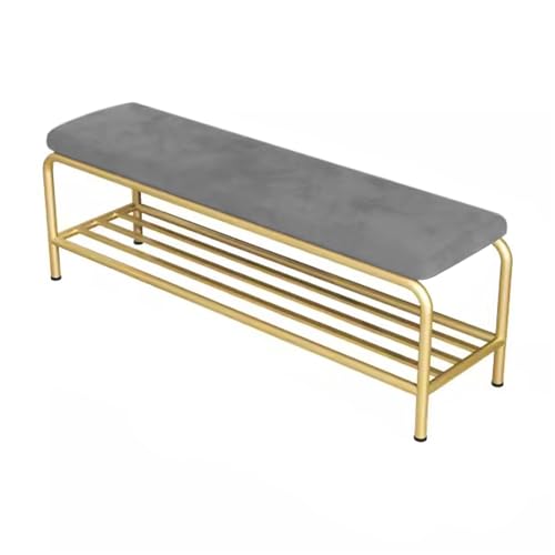 Banc d'entrée en velours ottoman de style moderne et élégant - 2