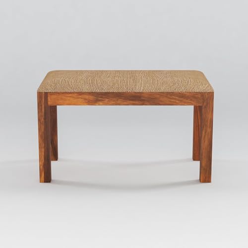 Image of 2 Seater Seating Bench for Home & Office l Daining Table Bench l Multipurpose Seating Bench for Indoor & Outdoor, Balcouny, Waiting Room Bench l Easy DIY l Teak Finish l 35x14.5x17.5