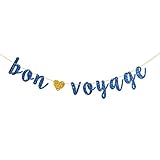 INNNORU Bon Voyage Banner, Moving Away, Going Away, Graduation, Retirement, Travel Theme Party...