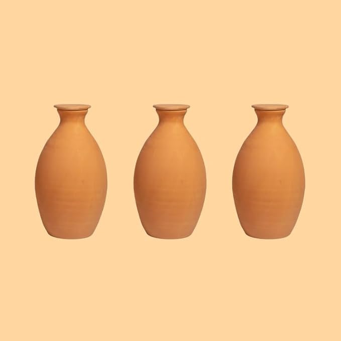 3er-Set Olla Bewässerungstöpfe 2L | Handgefertigte Keramik | Selbstbewässerungssystem für Garten | Nicht Emailliert Keramik