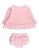 RuffleButts Baby Girls Long Sleeve Sweatshirt Swing Top and Bloomer Set - Heart Pink Gingham, 12-18m