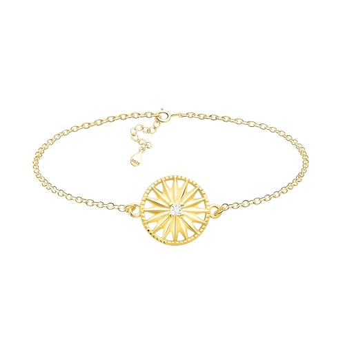 Bracelet Soleil en Argent 925 Sofia Milani avec Pierre de Zircon Éclatante