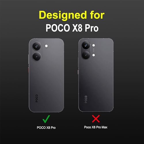 Image of Zapcase Back Case Cover for Poco X8 Pro | Compatible for Poco X8 Pro Back Cover | Liquid Silicon Magic Case with Camera Protection | Black