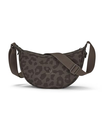 Johnny Urban Crossbody Bag Damen & Herren Braun - Ally Small - Moon Bag Design - Kleine Umhängetasche im Halbmond Stil - Halbrunde Tasche mit verstellbarem Gurt - Wasserabweisend