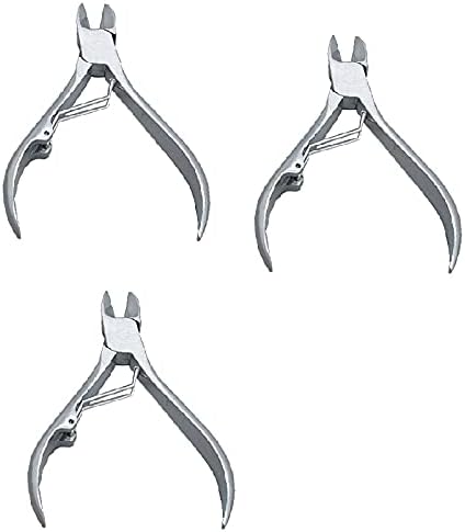 Timpfee 3PCS Professional Nail Toenail Clippers for Thick Nails or Ingrown Toenails Cuticle Remover Scissors Cutters