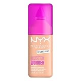 NYX Professional Makeup Make ’EM Wonder Foundation, 24H Soft Matte Aufbaubare Foundation, Mit hoher Deckkraft, Mattes Finish, 07 Light Ivory