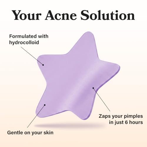 Image of LE GUSHE Star Pimple Patches for Face, Hydrocolloid Acne Patches with Salicylic Acid & Tea Tree Oil, Colorful Star Face Stickers for All Skin Types, Zit Superstar, 140 Pieces