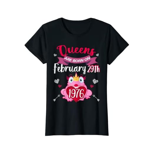 Regalo de cumpleaños del 29 de febrero del año bisiesto 1976 para niñas Camiseta