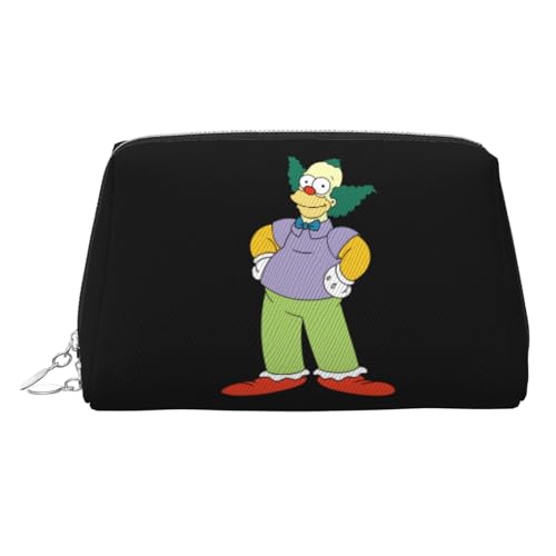 化粧ポーチ ザ・シンプソンズ レディース メイクポーチ 化粧バッグ メンズ トラベルポーチ レザー 小物入れ かわいい おしゃれ 可愛い 化粧品収納 大容量 防水 多機能 旅行 持ち運び便利