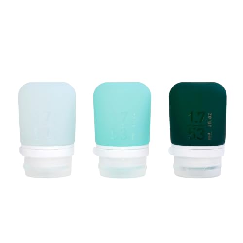 Image of humangear GoToob+ 3-Pack, Small (1.7 fl oz), Spring Green /Mint /Forest