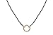The durable classic bola leather eyeglass necklace with metal loop in Black & Yellow Gold