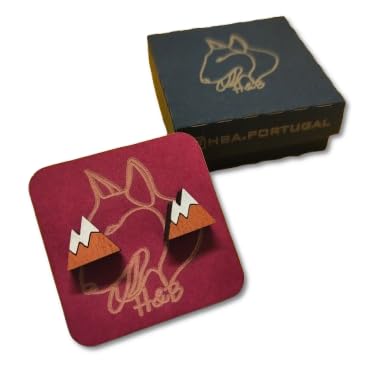 Wooden Snow Mountain Earrings, Colorful Earrings, Gift for her, Valentine's Day, Mother's Day, Minimalist, Small Jewelry, Handmade Accessory