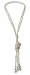 QNPRT 1920s Gatsby Beads Necklace Faux Ivory Pearl Cream Extra Long