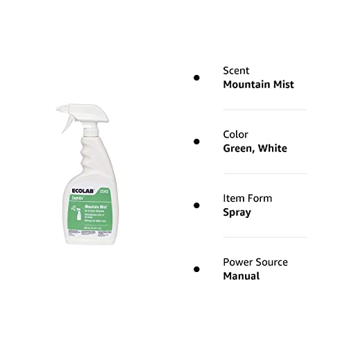 Ecolab 12043 Zephair Mountain Mist Air Freshener, Commercial-Grade Room Freshener, 32Oz Spray (Each) #TOP1