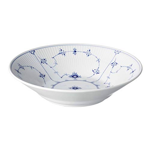 Royal Copenhagen 1016769 Blue Fluted Plain Pasta Plate, 9.4 inches (24 cm)