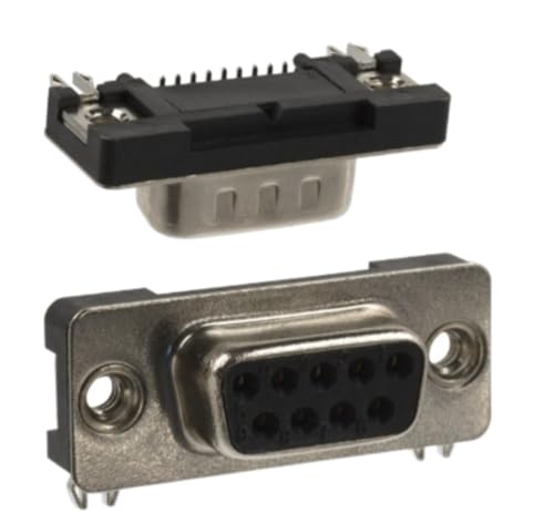 Pack of 4 190-009-263R001 Connector 9 Position D-Sub Receptacle, Female Sockets Connector