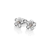 Hot Diamonds Forget Me Not Silver Earrings | 925 Sterling Silver Rose Gold Flower Earrings with Real Diamonds | Everyday Elegant Diamond Stud Earrings | Timeless Floral Jewellery